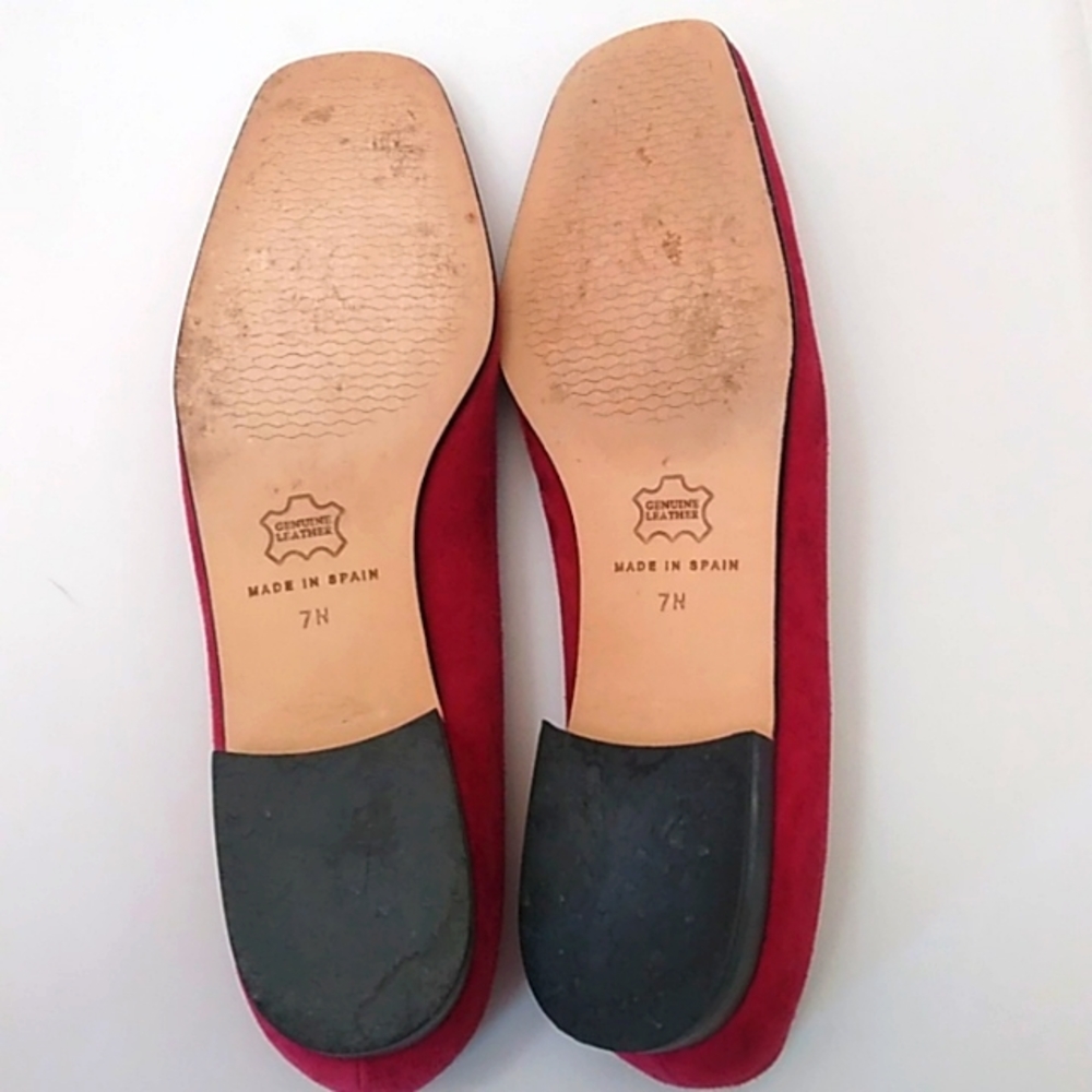 Talbots Suede Pink Loafers, 7N - Picture 3 of 6